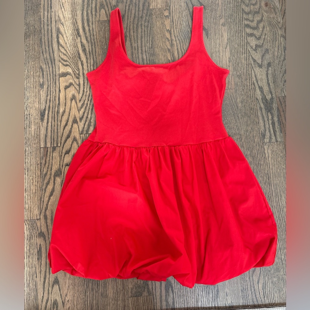 Mango Red Bubble Mini Dress
